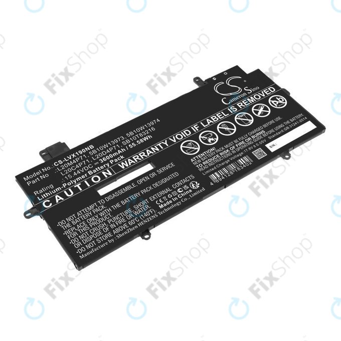 Battery for Lenovo Thinkpad X1 Carbon G9, G10, X1 Yoga Gen 6, 7, 3600mAh, Li-Pol, 15.44V, 5B10W13973, HQ