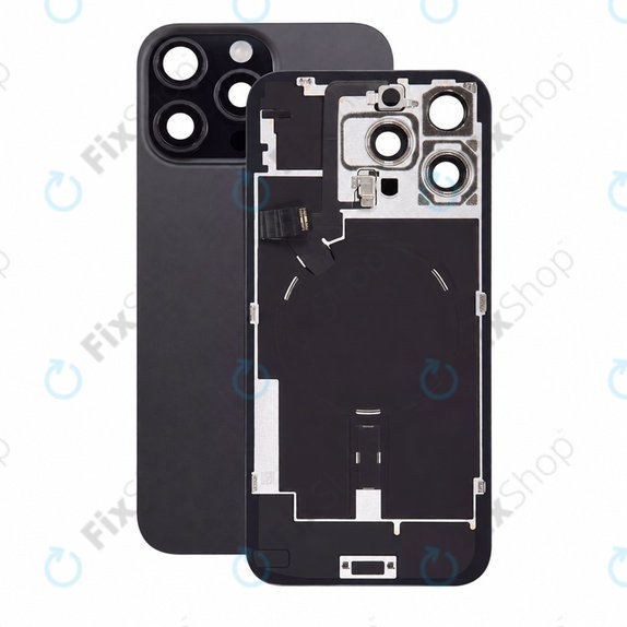 Rear Housing Glass for iPhone 16 Pro Max, Black Titanium, Pulled A