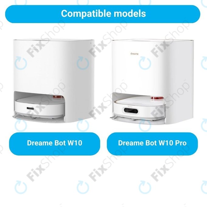 Replacement set for Xiaomi Dreame Bot W10, W10 Pro (1x Main brush, 2x Filters, 2x Side brushes, 2x Mop cloths)