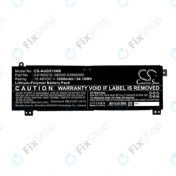 Battery for Asus ROG Strix G15, G17, 3500mAh, Li-Pol, 15.48V, C41N2010, HQ