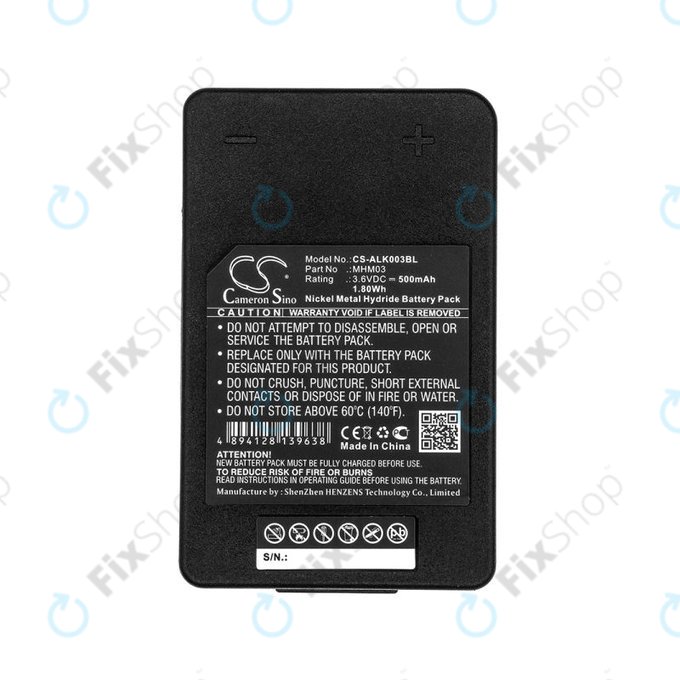 Battery for Autec LK Neo, 500mAh, Ni-MH, 3.6V, MHM03, R0BATT00E11A0, HQ