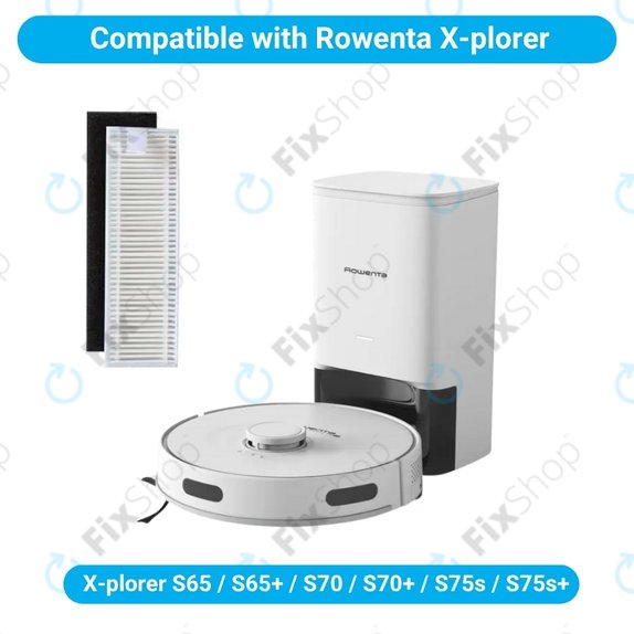 HEPA Filter, 2pcs for Rowenta X-plorer S65, S65+, S70, S70+, S75s, S75s+
