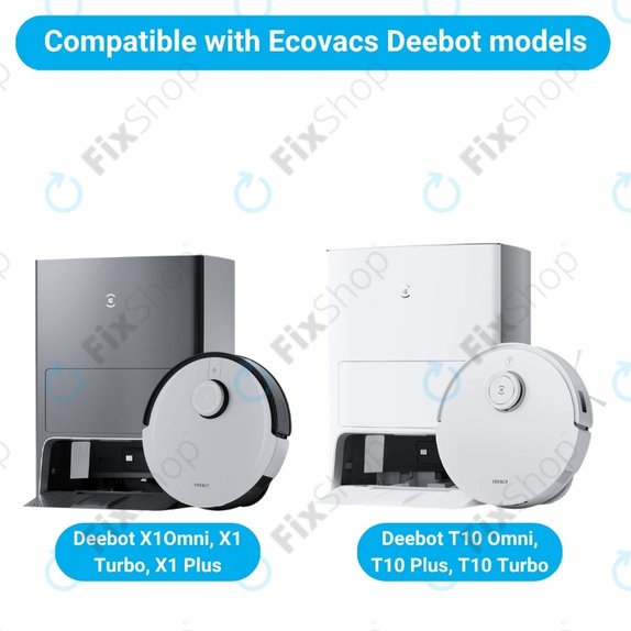 Replacement set for Ecovacs X1 Omni, T10 (2x Main brush, 4x Filter, 4x Side brush, 8x Mop cloth, 4x Dust bag)