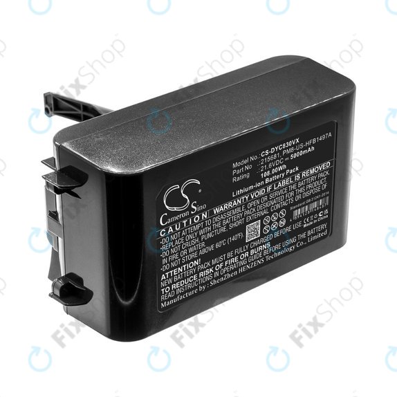 Dyson V8 - Battery 215681, PM8-US-HFB1497A Li-Ion 21.6V 5000mAh HQ