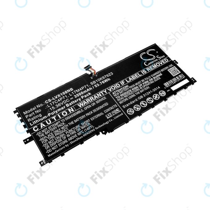Battery for Lenovo ThinkPad X1 Yoga 2018, 3500mAh, Li-Pol, 15.36V, L17C4P71, HQ