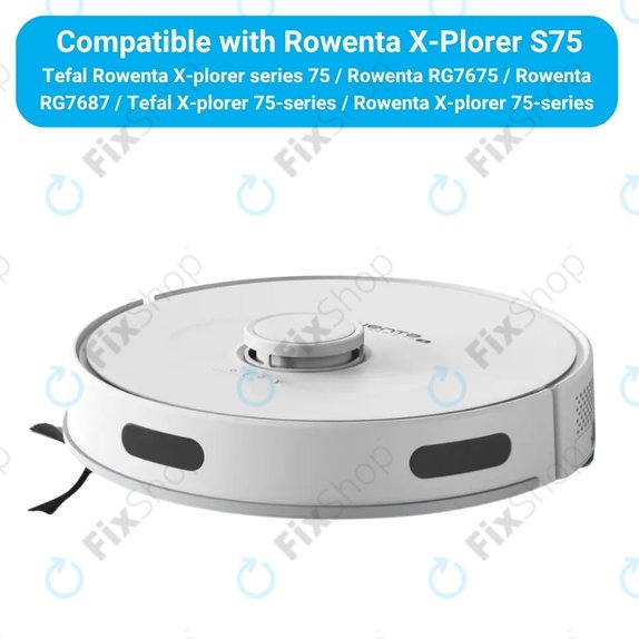 Replacement set for Rowenta X-Plorer S75 (2x Main brush, 4x Filter, 4x Side brush)