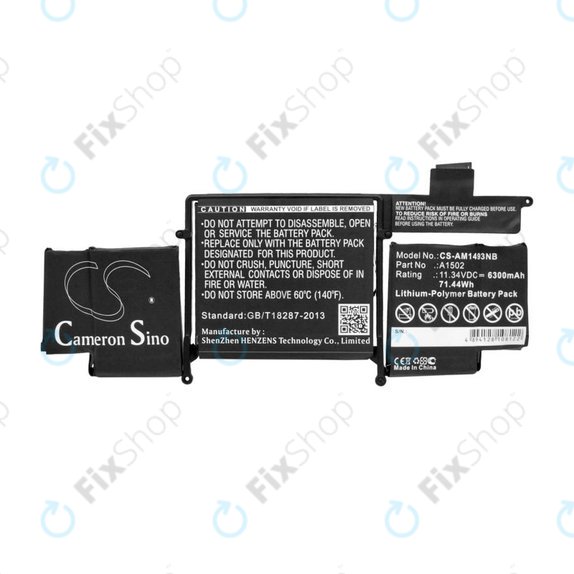 Apple MacBook Pro 13" A1502 (Late 2013 - Mid 2014) - Battery A1493 6300mAh HQ