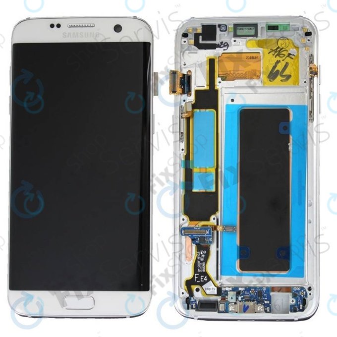 Samsung Galaxy S7 Edge G935F - LCD Display + Touch Screen + Frame (Gold) - GH97-18533C, GH97-18594C, GH97-18767C Genuine Service Pack
