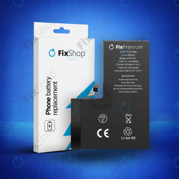 Battery for iPhone 14 Pro Max, 4323mAh, A2830, FixPremium