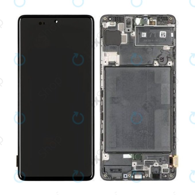 Samsung Galaxy A71 A715F LCD Display Touch Screen Frame (Prism Crush  Black) GH82-22152A, GH82-22248A Genuine Service Pack