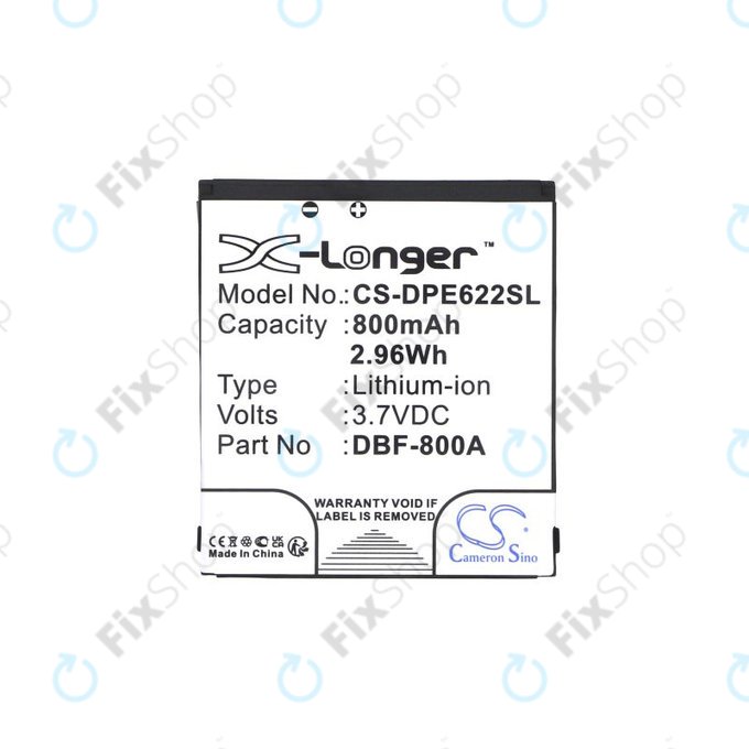 Battery for Doro PhoneEasy 2314, 2315, 1360, 520, 800mAh, Li-Ion, 3.7V, DBF-800A, HQ