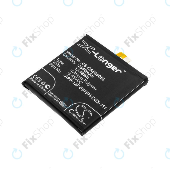 Battery for Caterpillar CAT S60, 3500mAh, Li-Pol, 3.85 V, APP-12F-F5757I-CGX-111, HQ