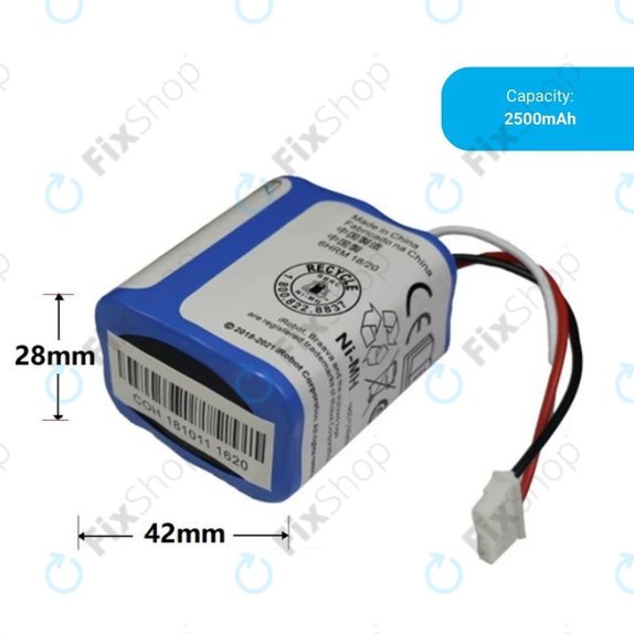 iRobot Braava 2000, 300, 380, 380T, 381, 390, Mint 5200, Mint Plus 5200, Proscenic JOJO Professional - Battery GPRHC202N026, 4409709, W206001001399 Ni-MH 7.2V 2500mAh