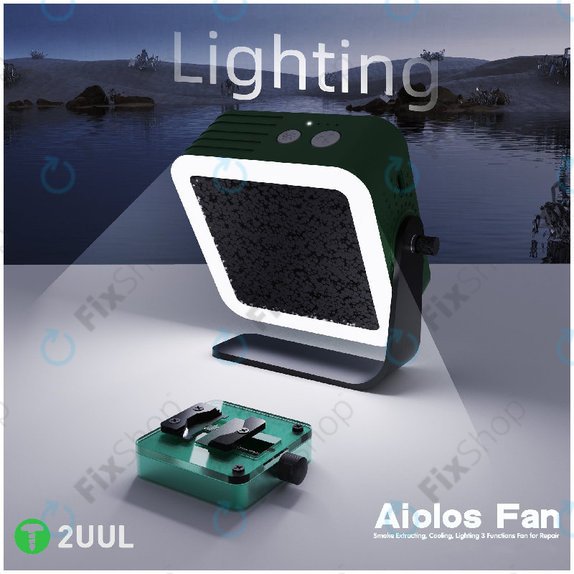 Fume Extractor and Cooling Fan with LED Light, 2UUL DA98