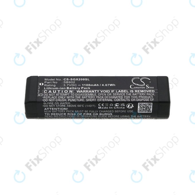 Battery for Shure GLXD1, 2, MXW2, 1100mAh, Li-Ion, 3.7V, SB902, HQ