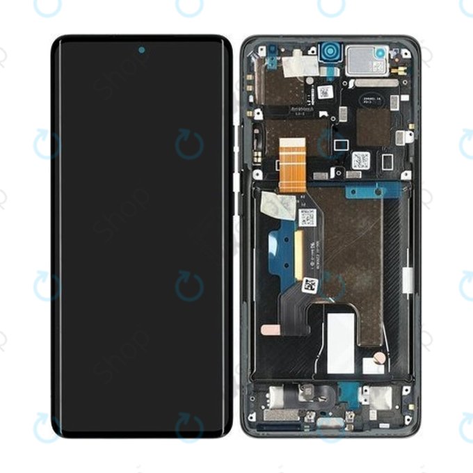 Motorola Edge 50 Ultra - LCD Display + Touch Screen + Frame (Forest Grey) - 5D68C24483 Genuine Service Pack