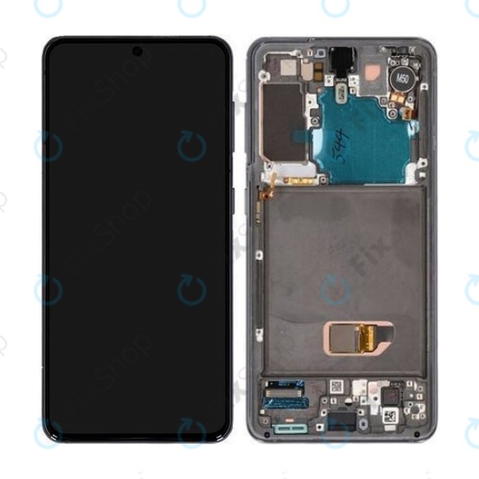 Samsung Galaxy S21 G991B - LCD Display + Touch Screen + Frame (Phantom Gray) - GH82-24544A, GH82-24545A, GH82-27255A Genuine Service Pack