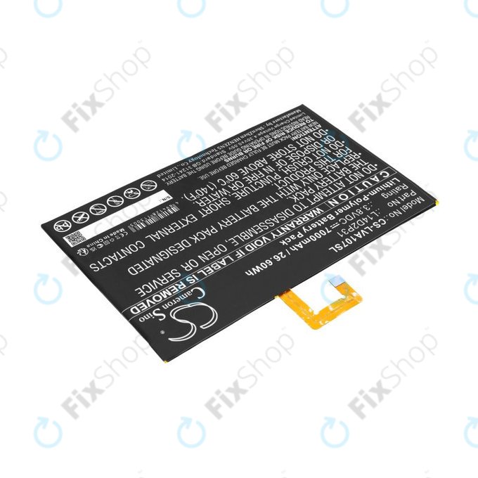 Battery for Lenovo Tab 2, Lenovo Tab 4, Lenovo TB2, 7000mAh, Li-Pol, 3.8V, L14D2P31, HQ