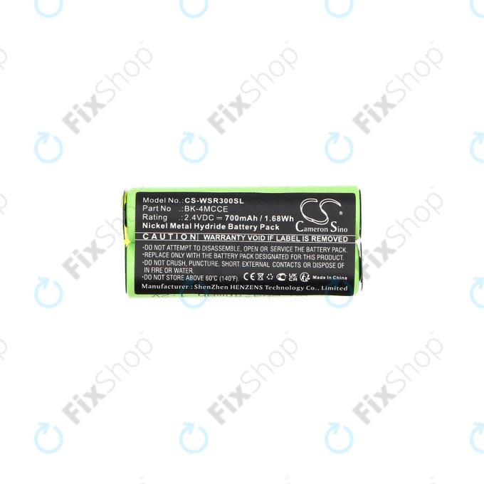 Battery for Waterpik 900 Sonic Toothbrush, Sensonic Plus Sr-3000, 700mAh, Ni-MH, 2.4V, BK-4MCCE, HQ
