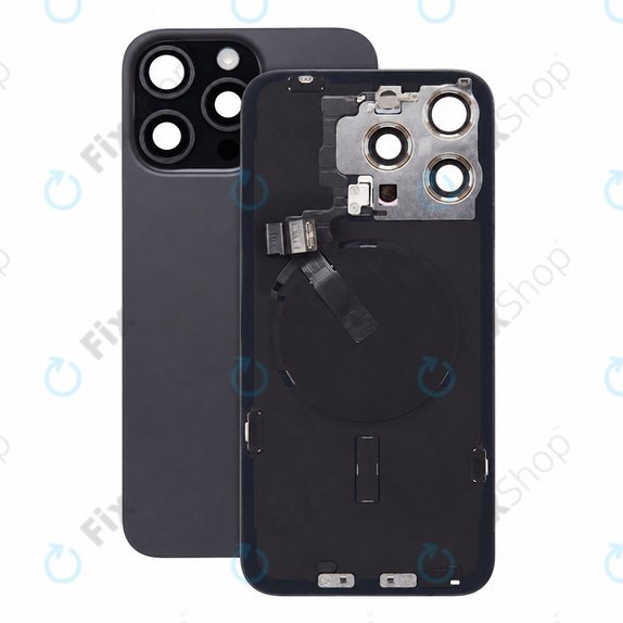 Rear Housing Glass for iPhone 15 Pro Max, Black Titanium, Pulled A