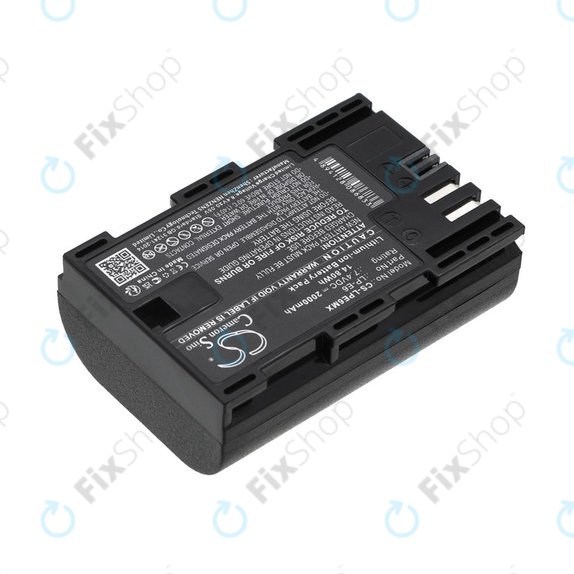 Battery for Canon EOS 5D Mark II, EOS 7D, EOS 70D, 2000mAh, Li-Ion, 7.4V, LP-E6, HQ