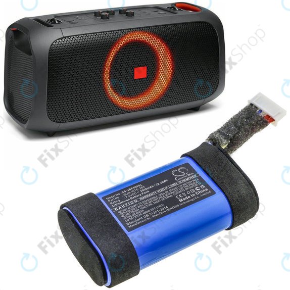 Battery for JBL PartyBox On-The-Go, 3000mAh, Li-Ion, 7.4V, SUN-INTE-265, HQ