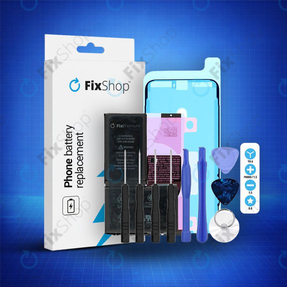 Apple iPhone X - Battery 2716mAh FixPremium + Battery Adhesive + LCD Adhesive + Toolkit - Multipack