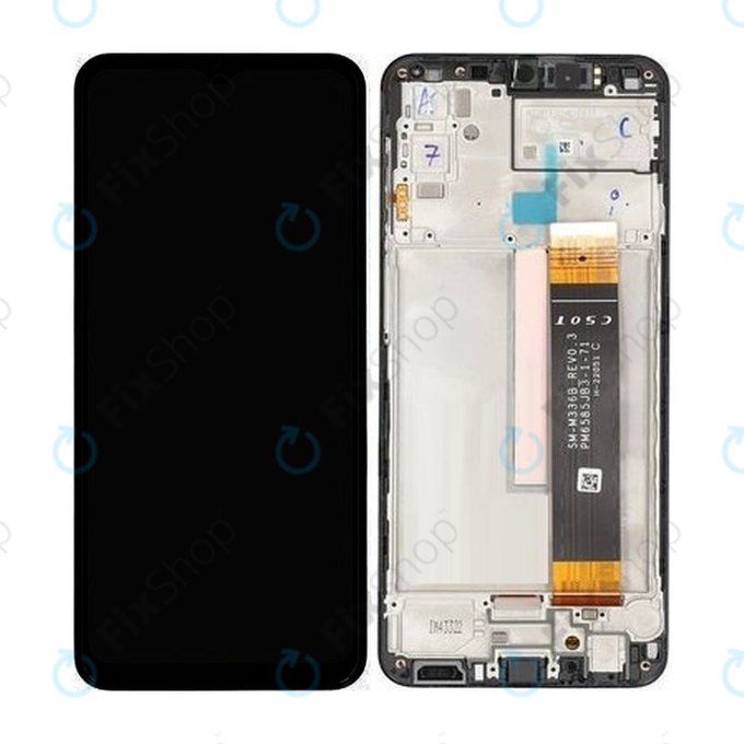 Samsung Galaxy M23 5G M236B - LCD Display + Touch Screen + Frame (Black) - GH82-28487A, GH82-28488A, GH82-28492A Genuine Service Pack