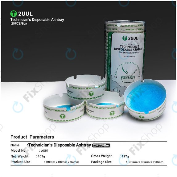 Technician Disposable Ashtray, 2UUL AS01, 20pcs/Box