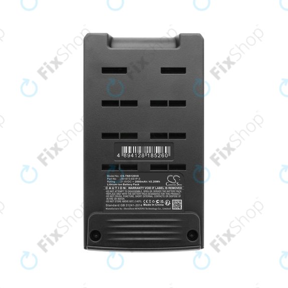 Battery for Tineco P1, Pure One S12, 2000mAh, Li-Ion, 21.6V, ZB1873-6S1P-0, HQ