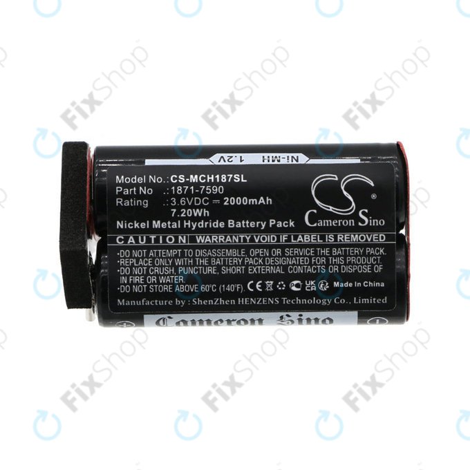 Battery for Moser ChromStyle, Wella Academy, Super Cordless, 2000mAh, Ni-MH, 3.6V, 1871-7590, HQ