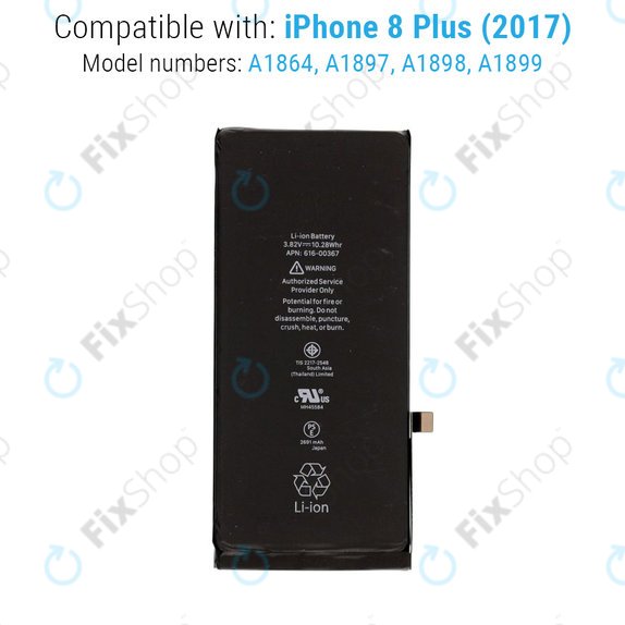Battery for iPhone 8 Plus, 2691mAh | FixShop