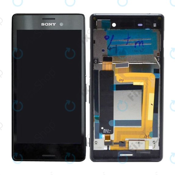 Sony Xperia M4 Aqua Dual E2333 - LCD Display + Touch Screen + Frame (Black) - 124TUL0015A, 124TUL0011A Genuine Service Pack