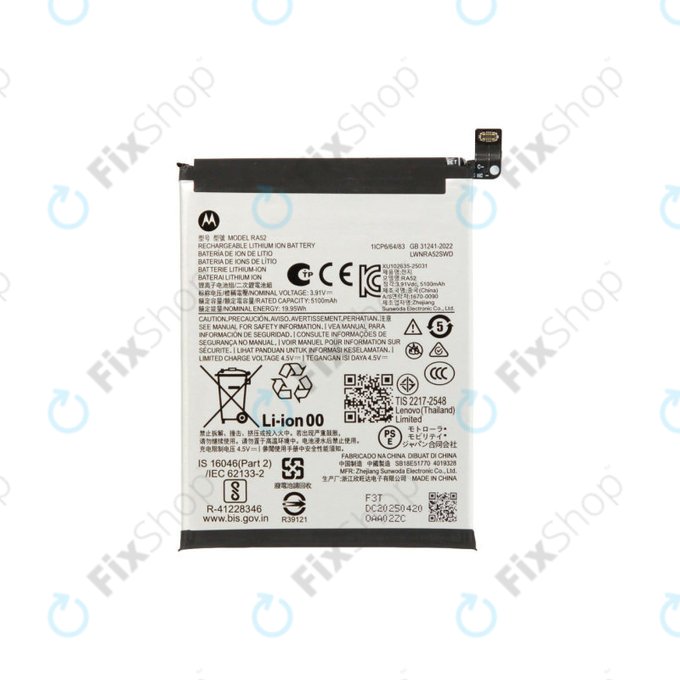 Battery for Motorola Moto G86 5G, RA52, Li-Ion, SB18E51770, Genuine Service Pack