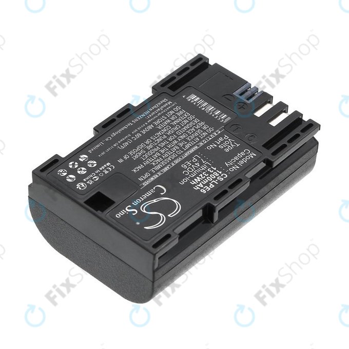 Battery for Canon EOS 60D, 5D Mk II, 7D, 1800mAh, Li-Ion, 7.4V, LP-E6, HQ