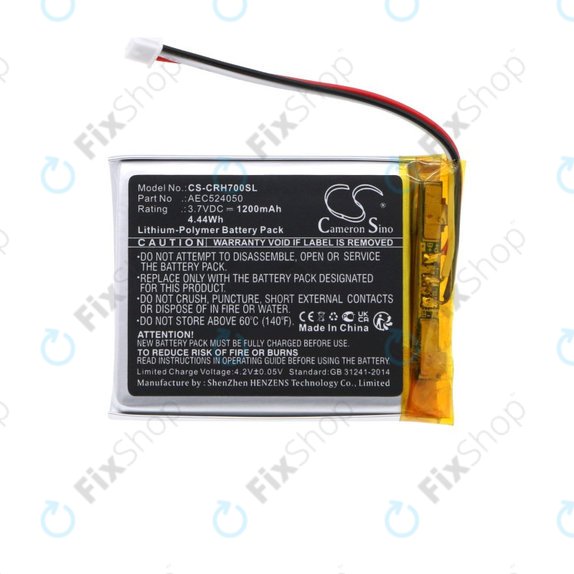 Battery for Corsair HS75 XB, HS70 SE Void Pro RGB, HS70SE, 1200mAh, Li-Pol, 3.7V, AEC524050, HQ