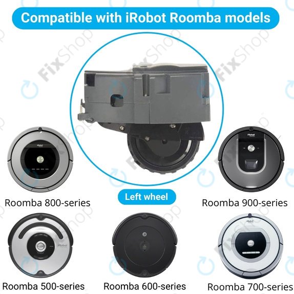 iRobot Roomba 500, 600, 700, 800, 900-series - Wheel with Motor (Left)