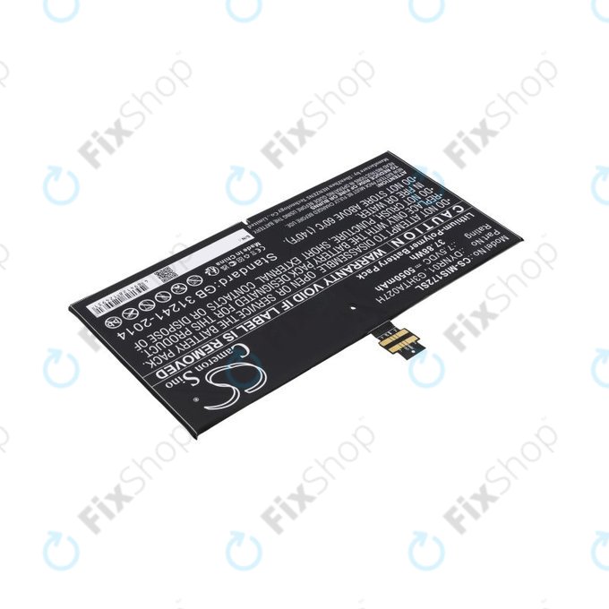 Battery for Microsoft Surface Pro 4, 5050mAh, Li-Pol, 7.5V, DYNR01, HQ