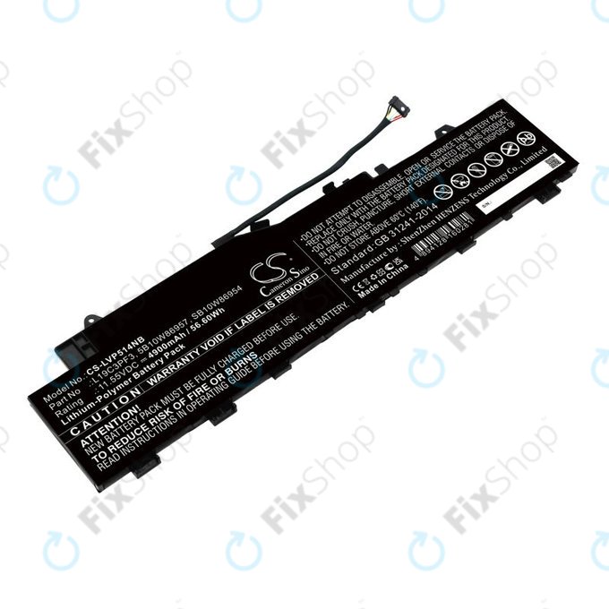 Battery for Lenovo Ideapad 5 14, Xiaoxin Air 14 2020, 4900mAh, Li-Pol, 11.55V, 5B10W86957, HQ