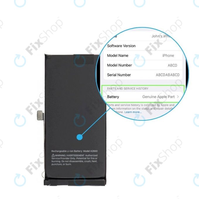 Battery for iPhone 13 Mini | 661-22374 | 2406mAh | Genuine Apple