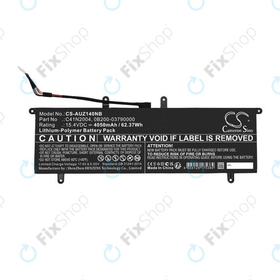 Battery for Asus ZenBook DUO 14, 4050mAh, Li-Pol, 15.4V, C41N2004, HQ