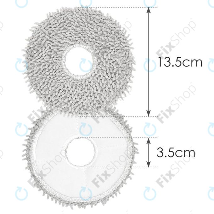 Mop Cloth, 2pcs, Antibacterial for Ecovacs Deebot T-series, X-series