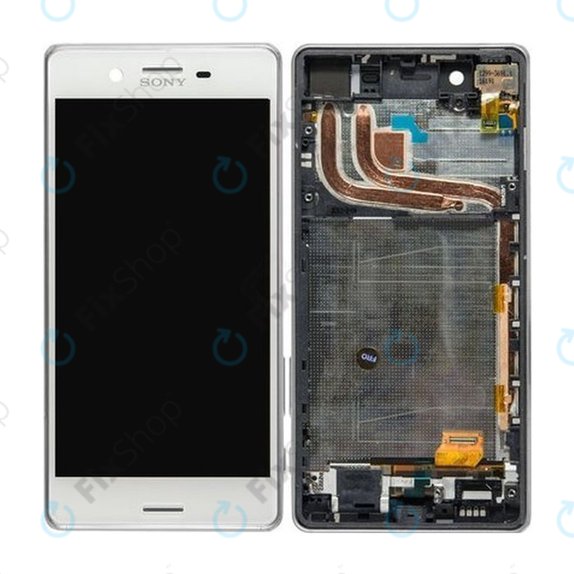 Sony Xperia X Performance F8131, F8132 - LCD Display + Touch Screen + Frame (White) - 1302-3675 Genuine Service Pack
