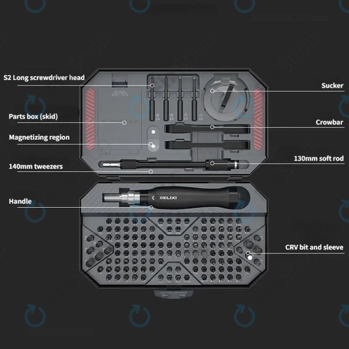 Xiaomi DELIXI - 145-in-1 Screwdriver Set