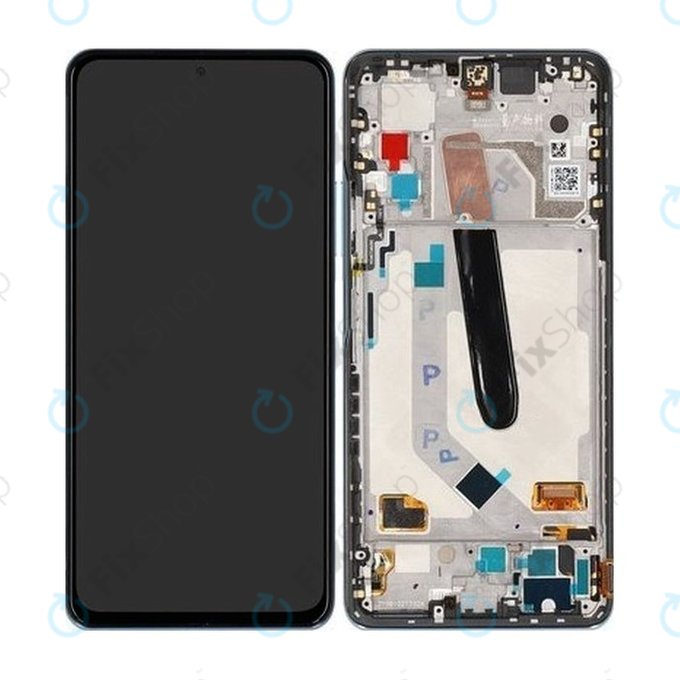Xiaomi Mi 11i - LCD Display + Touchscreen + Frame (Celestian Silver) - 5600040K1100 Genuine Service Pack