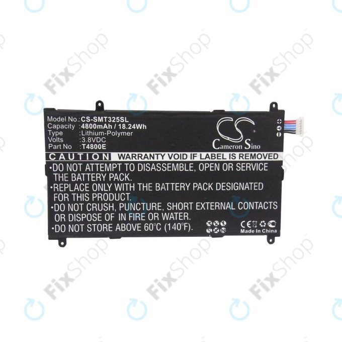 Battery for Samsung Galaxy Tab Pro 8.4, 4800mAh, Li-Pol, 3.8V, T4800E, HQ
