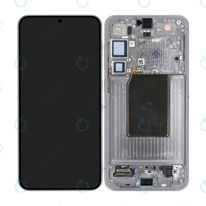 Samsung Galaxy S25 Plus - LCD Display + Touch Screen + Frame (Silver Shadow) - GH82-36368A Genuine Service Pack