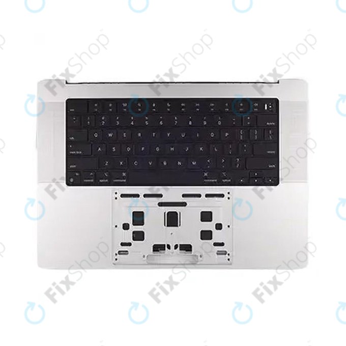 Top case keyboard frame for MacBook Pro 16", A3403 (2024), with US keyboard and battery, Silver, 661-42824, Genuine Apple