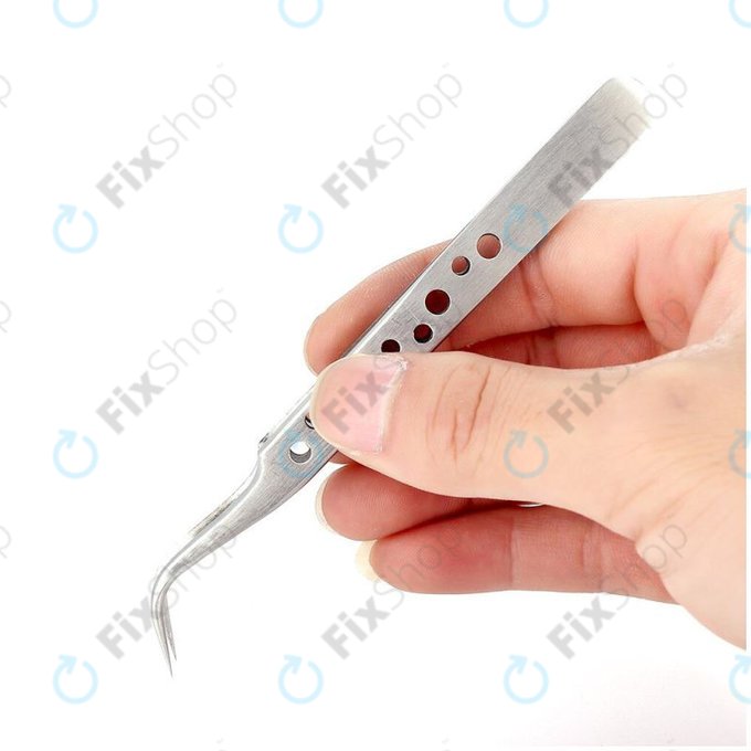 Stainless Steel Tweezer Set - Straight & Curved Tip