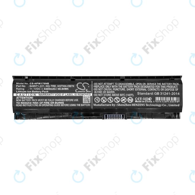 Battery for HP 17, Omen 17, Pavilion 17, 4400mAh, Li-Ion, 11.1V, 849571-221, HQ